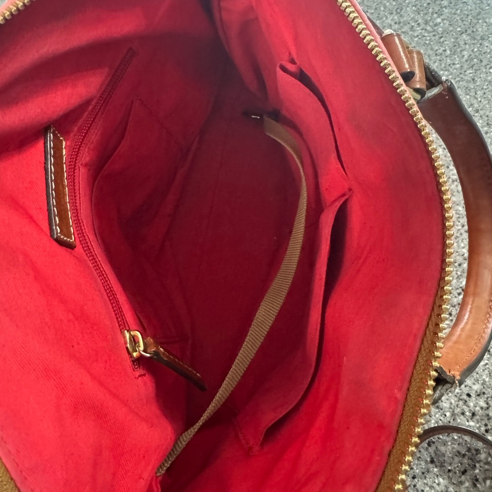 Dooney & Bourke Pink Satchel with Brown Accents - Picture 9 of 11